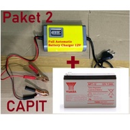 Yuasa 12v 7Ah Pliko Car Motorcycle Toy Charger + Battery Package