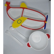 (Ready Stock) 3 Section Plate Kids Plate Tableware Pinggan Makan Kanak-kanak Pinggan Diet Suku Suku 