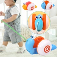 Creative Baby Rope Drag Cartoon Snail Toy / Baby Toddler Safe Suction Cup Rotation Toys Parent-child Interactive Education Toy Gift