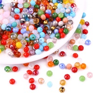 100pcs 6x4mm Mixed Color Series Round Shape Glass Crystal Wheel Beads for Necklace Bracelet Fashion Jewellery DIY Accessories