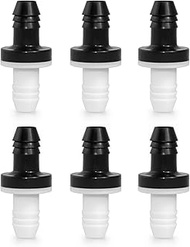 QWORK 6 Packs 3/8" 10mm Check Valve ABS One-Way Check Valve for Fuel Gas