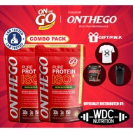 ONTHEGO PURE PROTEIN ISOLATE [SET COMBO 2 PACKS 1KG + 1KG] WHEY PROTEIN ON THE GO SOY PROTEIN WHEY P