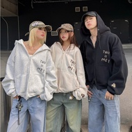 [Collection 2025] AB HOUSE - Jacket hoodie zip cotton fleece Boxy CARE form men's and women's fashio