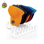 Nebaby Acrylic Cap Storage Ra With Slots Baseball Cap Display Stand Cap Storage Container Household 