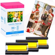KP108IN Photo Paper and Ink cartridge Set Compatible Canon Selphy CP1500 CP1200 CP1300 Photo Printer