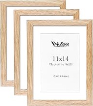 11x14 Solid Oak Frame, Picture Frame for 11×14 or with Mat for 8x10 photos,Minimalist 11x14 Poster F