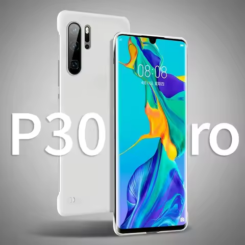 Solid Candy Color Frameless Hard PC Back Cover Case For Huawei P30 Pro Coque p30Pro ShockProof Ultra
