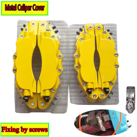 KUNBABY Universal 4 Or 2Pcs Aluminum Metal Brake Caliper Cover Without Logo Styling Fixing By Screws