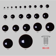 ReadyStockInMalaysia- (4.5mm-12mm) Flat Eyes Threaded Eyes Flat Eyes Black Flat Eyes diy Handmade Ac
