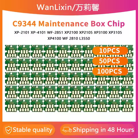 10-100pcs C9344 Maintenance Box Chip For Epson L5590 XP-2200 XP-2205 XP-3200 XP-3205 XP4200 4205 WF-