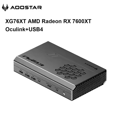 Aoostar XG76XT GPU Dock RX 7600 XT 8GB GDDR6 Gaming Graphics Card USB4/OCuLink Dual Interface 150W F