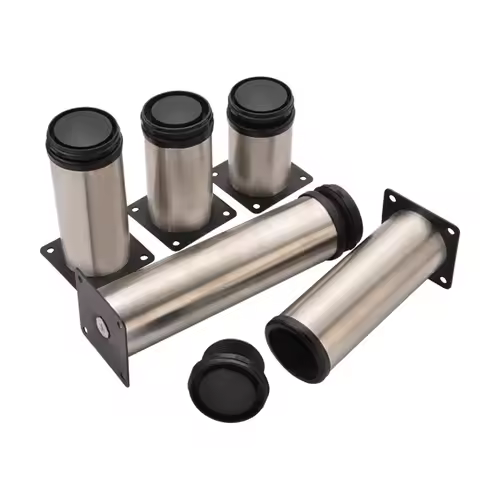 100% Brand New Stainless Steel 4PCS Furniture Adjustable Cabinet Sofa Bed Leg Feet Adjustable 5/6/8/
