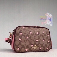 Coach Bag C3239 Jes Crossbody Signature Canvas With Heart Floral Print