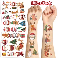 DIY Party Decor Christmas Single Tattoo Stickers Gift Deco Kids' Cartoon Santa Design Ideal