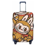 ผ้าคลุมกระเป๋าเดินทาง ลาบูบ ผ้าสแปนเด็กซ์ แบบยืดหยุ่น ยืดหยุ่น Labubu Luggage Cover 18 20 22 24 26 2