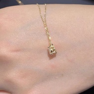 Japan Japan agete Single Diamond Three-Claw Shining Claw Chain All-Match Exquisite Premium Booger Di