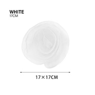 Aplikasi Bunga 3D Dahlia Organza Silk Renda Korsase Gaun Jahit Pesta Bridesmaid Brukat