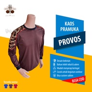 Baju kaos Lapangan Pramuka Siaga / Penggalang / Penegak - Provos Coklat