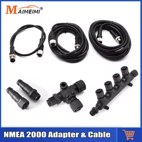 NMEA 2000 Cable Adapter Marine Boat NMEA 2000 Starter Kit T-type 5PIN Connector Adapter Cables 0.5M 