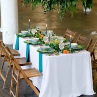 White Table Cloth Waterproof Anti Scratch Polyester Tablecloth  Washable Fabric Table Cover Home Din