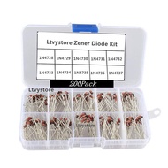 Zener Diodes Kit, 1W Power Diode Assorted Assortment Box Kit Set (3.3V/3.6V/3.9V/4.3V/4.7V/5.1V/5.6V