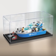Transparent Transparent Display Box Acrylic Display Box Suitable for Lego 60277 Police Patrol Boat F