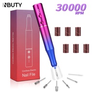 INBUTY Electric Nail Drill Machine 30000RPM Nail Sander for Acrylic Gel Nails Portable Manicure Pedicure Polishing Shape Tools