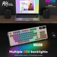 RK Royal Kludge RK S98 Light Cloud 98 Key Tri-Mode RGB Wired Bluetooth 2.4G Wireless 3 Modes With TF