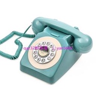 現貨🔥復古歐美電話機星級酒店擺件固定電話座機轉盤旋轉撥號顏色可訂制