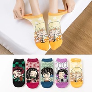 【Limited stock】 Demon Slayer Children Socks Cosplay Kimetsu No Yaiba Tsuyuri Kanawo Kochou Shinobu Cotton Anime Socks