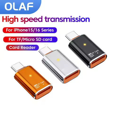 Type C Card Reader Adapter Micro SD TF Card Reader USB-C Memory Card Adapter Data Transmission up to