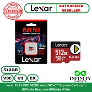 Lexar PLAY PRO 512GB microSDXCTM Express Card up to 900mbs Read and 600mbs Write