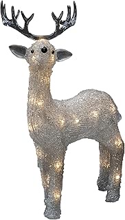 Konstsmide LED Christmas Outdoor Figure Reindeer/Outdoor Christmas Lights (IP44) or Indoor Use/Batte