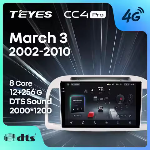 TEYES CC4 PRO For Nissan March 3 K12 2002 - 2010 CarPlay Radio Multimedia Stereo Car play Android Au