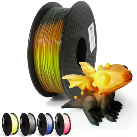1.75mm PLA 3D Printer Filament Color Change with Temperature 31-45 Degrees Dark Green to Red to Yell