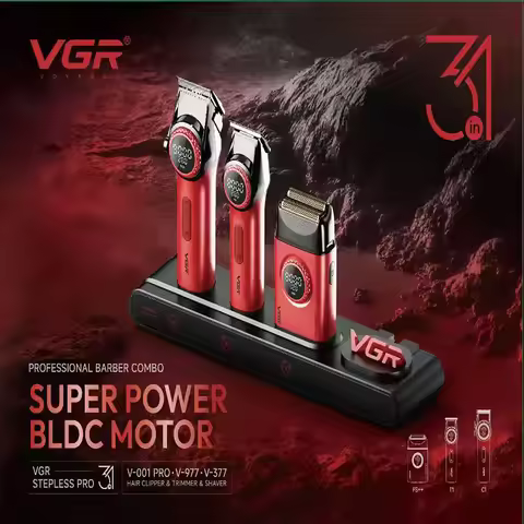 VGR Hair Trimmer Professional Hair Cutting Machine Electric Shaver Barber Clippers 9000 RPM Clipper 