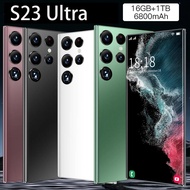 Original S23 Ultra Smartphone 7.3 Inch HD Screen 4g/5G phone 16G+1TTB 6800 mAh Face Unlock Mobile phones Global Version Celulare