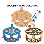 DIY Wooden Wau Craft for Kids 15x15cm | Malaysia Traditional Kite Art Painting Kit