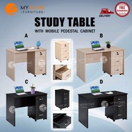 [Bulky] Study Table / Study Desk with Mobile Pedestal Cabinet (FREE DELIVERY AND INSTALLATION)