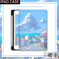 FOR IPAD Air 5 Case with Pencil Holder Ipad Pro 11 10.5 9.7 Inch Case Cartoon Ipad 9th 8th ipad7 10th pro11 2022 5th 6th 7th 8th 9th Generation Cover Ipad Mini 6 5 4 3 2 1 Case