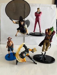 One Piece 海賊王 造形王頂上決戰V 怪僧烏路治 巴托羅美奧 泰佐羅 沙鱷 艾斯 （共5件）