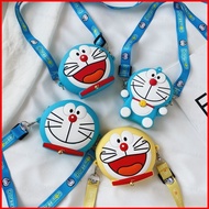 B4 Doraemon Kids Sling Shoulder Bag Zipper Silica gel Cartoon Cute Coin Purse Gift For Kids 4B