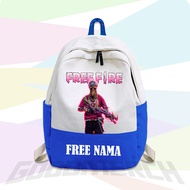 NEWEST FF FREE FIRE GAME SCHOOL CHILDREN'S BAG MASCOT LOGO FF / FREE NAME PRINTING