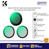 K&F Concept Filter Kit CPL ND Variable Black Mist 1/4 for DJI Osmo Action 3/4/5 Pro Waterproof Scrat