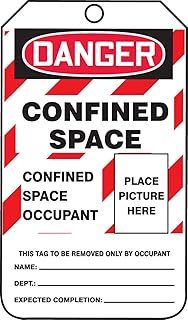 Accuform TCS318CTM PF-Cardstock Confined Space Tag, Legend"Danger Confined Space 5.75" Length x 3.25