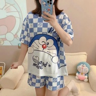 ✠ 【WAN】Korean Printed Cute Round Neck Sleepwear Terno Pajama Set for Women