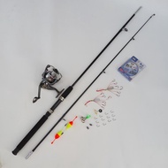 2-STOCK FISHING ROD SET + LC 7000 reel. 2-piece shimano fishing rod.