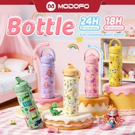 MODOFO Kids Tumbler 18oz Kids Thermos Bottle Kids Thermos Flask Kids Stainless Steel Water Bottle Po