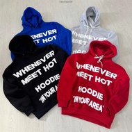 WHENEVER Hoodie 3D Embossed Loose Form Unisex Cotton Fleece dt_shop K1