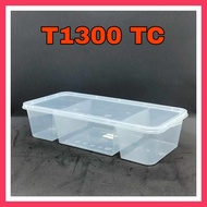 TAGE 3 Compartment Lunch Box / T1300TC Flat LID 3 Compartment Box.
